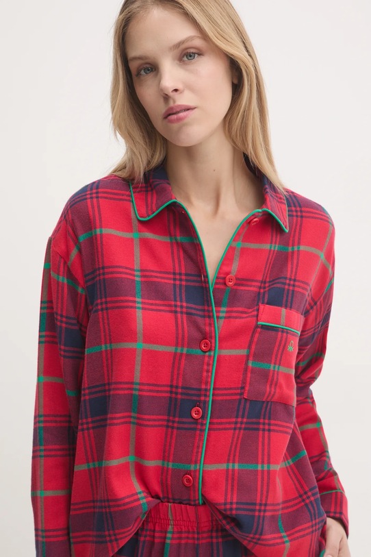 Хлопковая пижама United Colors of Benetton 43UL3P00O красный