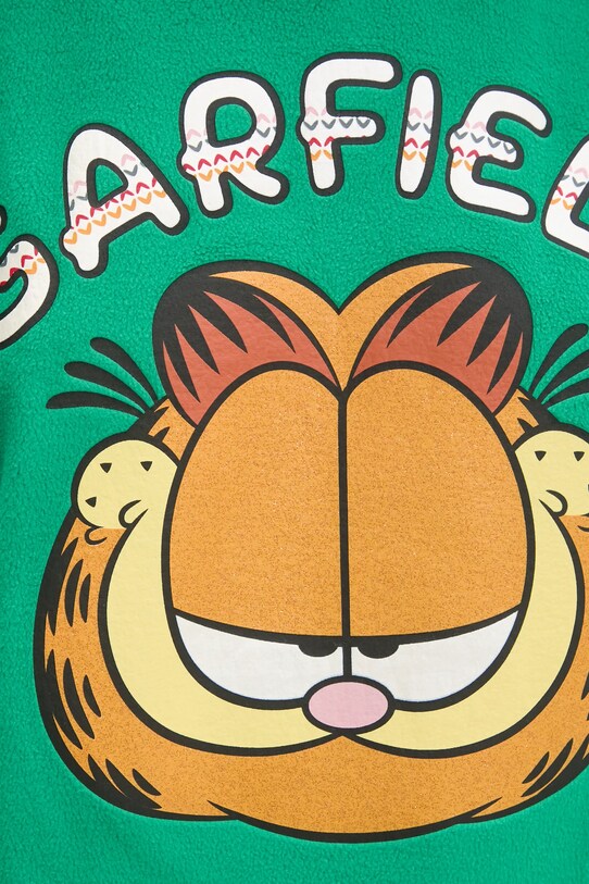 Флисовая кофта United Colors of Benetton x GARFIELD 3DFQ3M06K зелёный