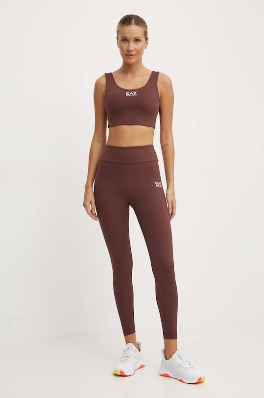Sportovní podprsenka EA7 Emporio Armani TJKLZ.6DTH58.1755 hnědá AW24