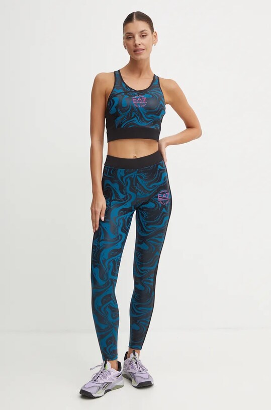 Спортивный бюстгальтер EA7 Emporio Armani TJVXZ.6DTH55.2505 голубой AW24
