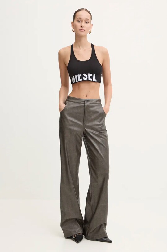 Спортивный бюстгальтер Diesel UFSB-COTTON-RACE-BRALETTE A14591.0HMAU чёрный AW24