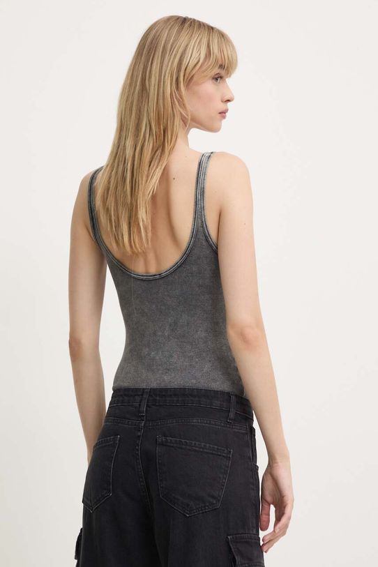 Oblečenie Body Diesel UFBY-D-OVAL-COTTON-RIB-BODYSUIT A15365.0LKAR sivá