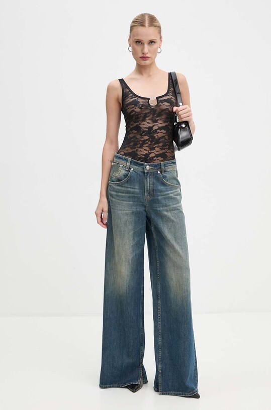 Боді Diesel UFBY-D-OVAL-LACE-BODYSUIT A15370.0DRAK чорний AW24
