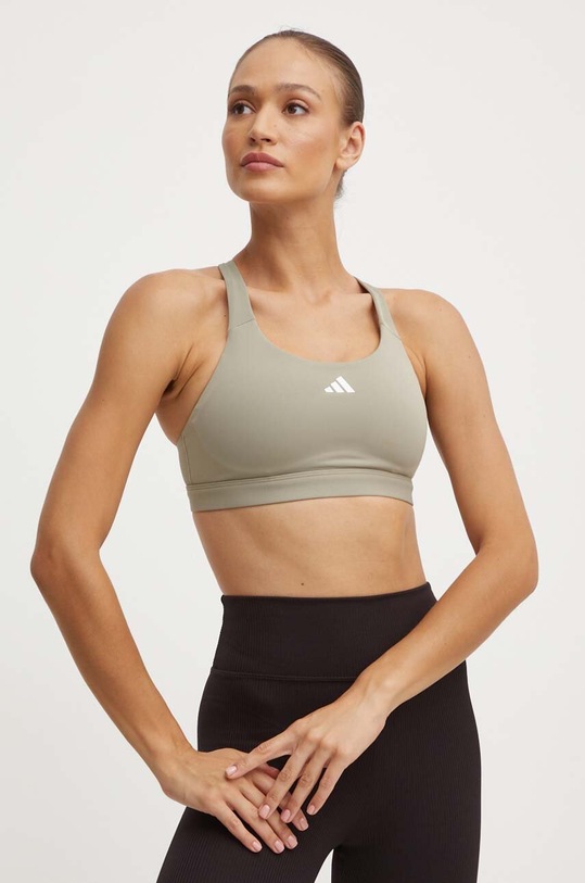 Sportovní podprsenka adidas Performance zelená IT6685