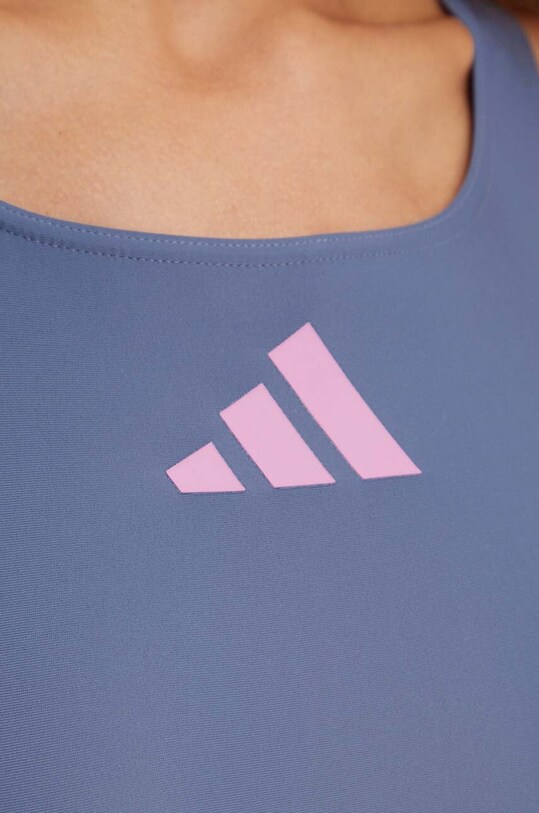 Jednodielne plavky adidas Performance 3 Bars tmavomodrá IW6023