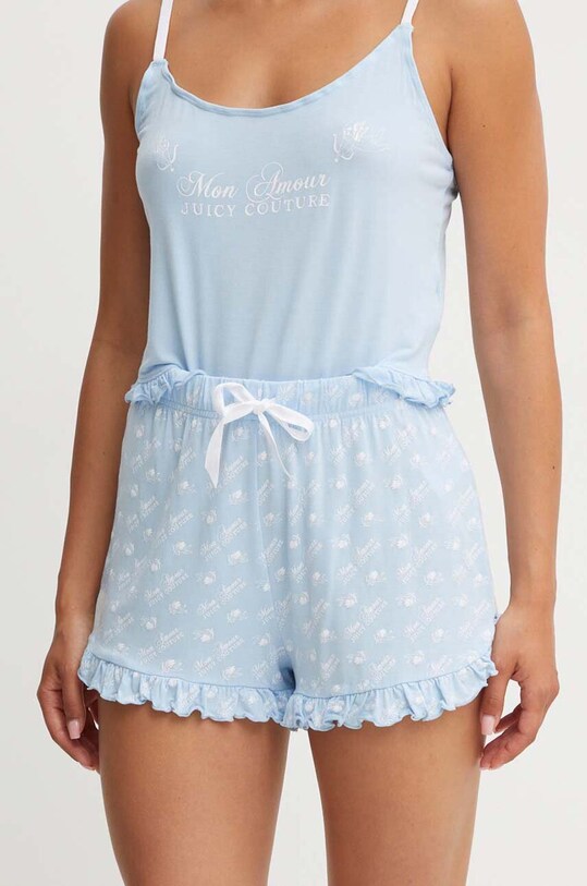 Pyžamové šortky Juicy Couture CHERUB FELIX SHORTS potisk modrá JCLPB224509.134