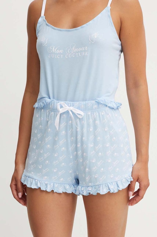 Juicy Couture szorty piżamowe CHERUB FELIX SHORTS wzorzyste niebieski JCLPB224509.134