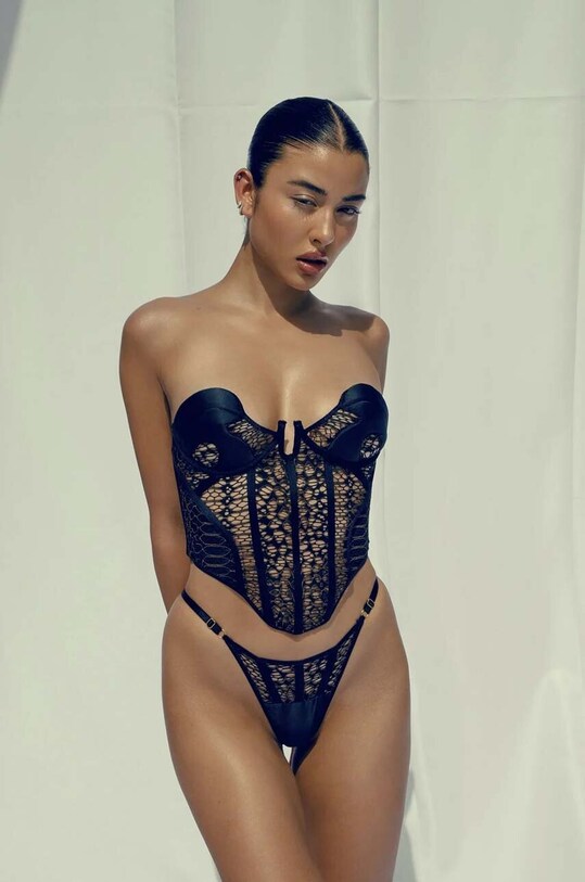 Steznik GOD SAVE QUEENS ZOE CORSET GSQ.67.170 crna
