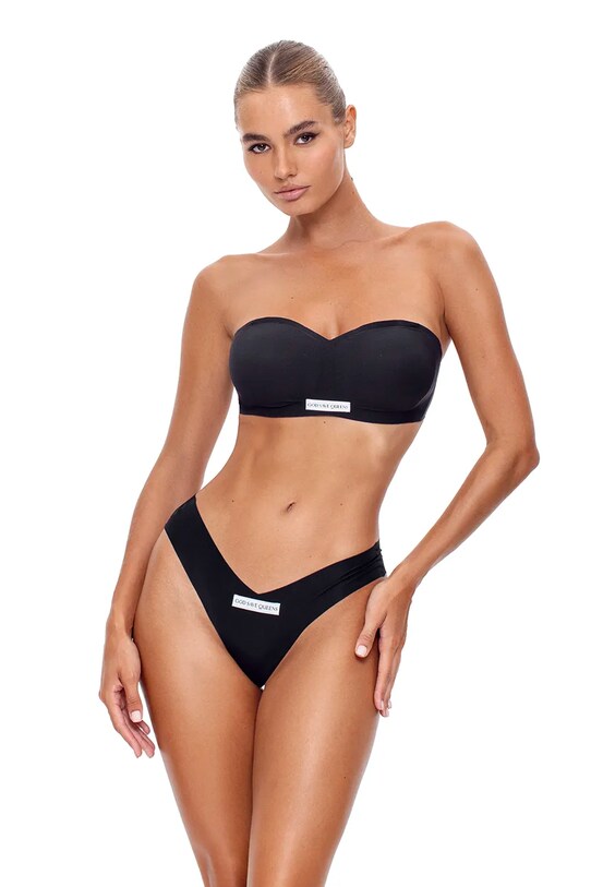 Brazílske nohavičky GOD SAVE QUEENS SECOND SKIN PANTY CHEEKY GSQ.135.121 čierna SS25