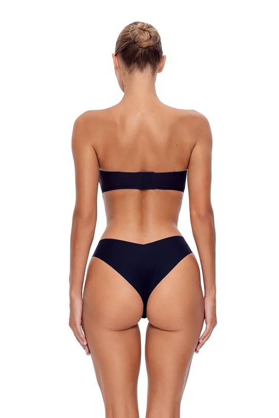 Oblečenie Brazílske nohavičky GOD SAVE QUEENS SECOND SKIN PANTY CHEEKY GSQ.135.121 čierna