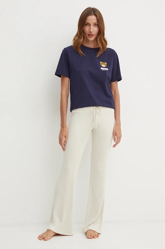 Hollister Co. spodnie piżamowe KI346.4017.178 beżowy AW24