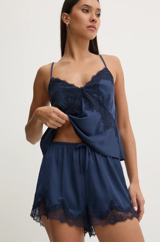 Σορτς πιτζάμας Abercrombie & Fitch ύφασμα σκούρο μπλε KI146.4049.220