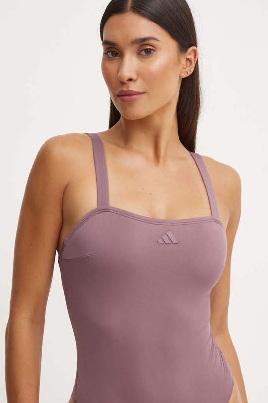 Jednodílné plavky adidas Iconisea fialová IM8558