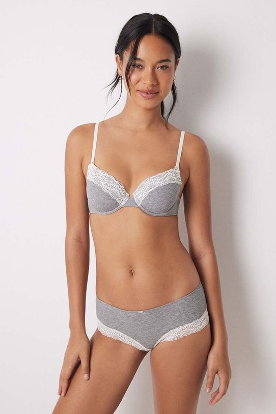women'secret biustonosz COTTON COLLECTION 2 5058221.5058254 szary