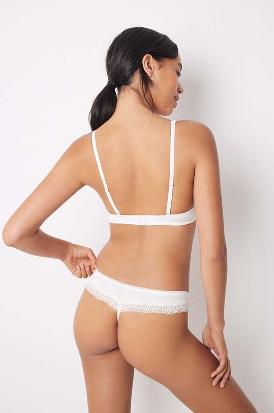 Oblečení Tanga women'secret COTTON COLLECTION 1 4638005 bílá