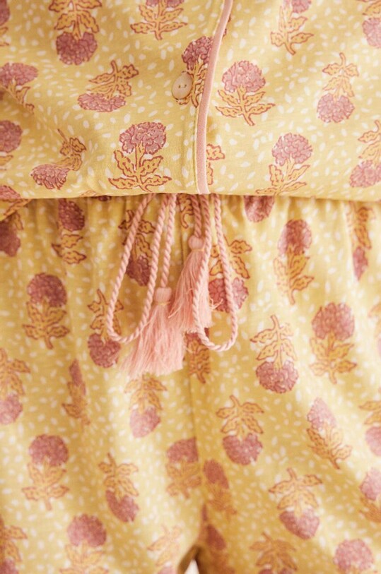 women'secret piżama bawełniana DAILY BOHO żółty 3598030