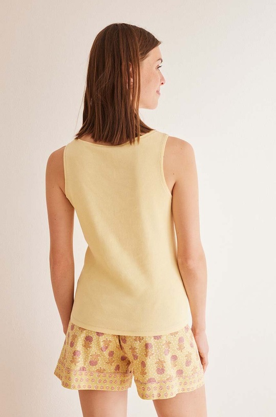 women'secret piżama bawełniana DAILY BOHO żółty 3598045