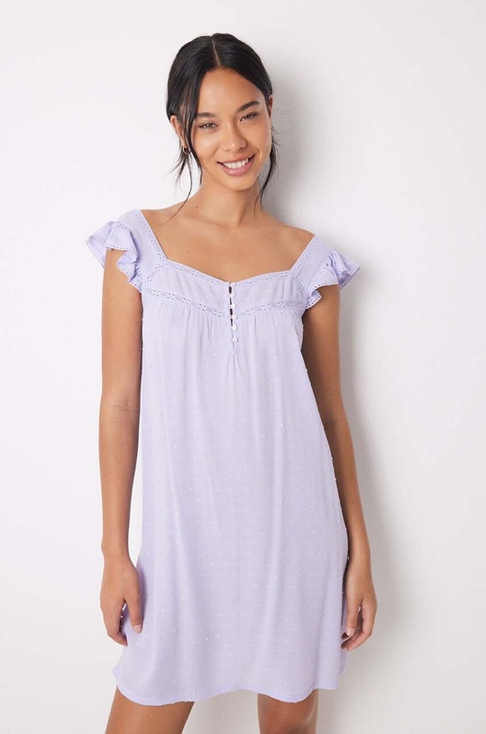 women'secret camasa de noapte COTTON SET uni violet 4368524