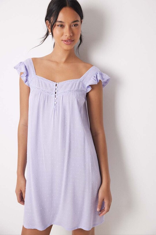 women'secret camasa de noapte COTTON SET violet 4368524