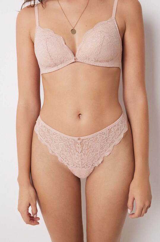 Στρινγκ women'secret FEMININE LACE δαντέλα ροζ 8440029
