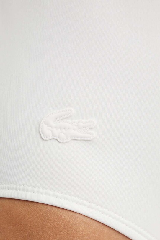 Lacoste jednoczęściowy strój kąpielowy beżowy MF5387
