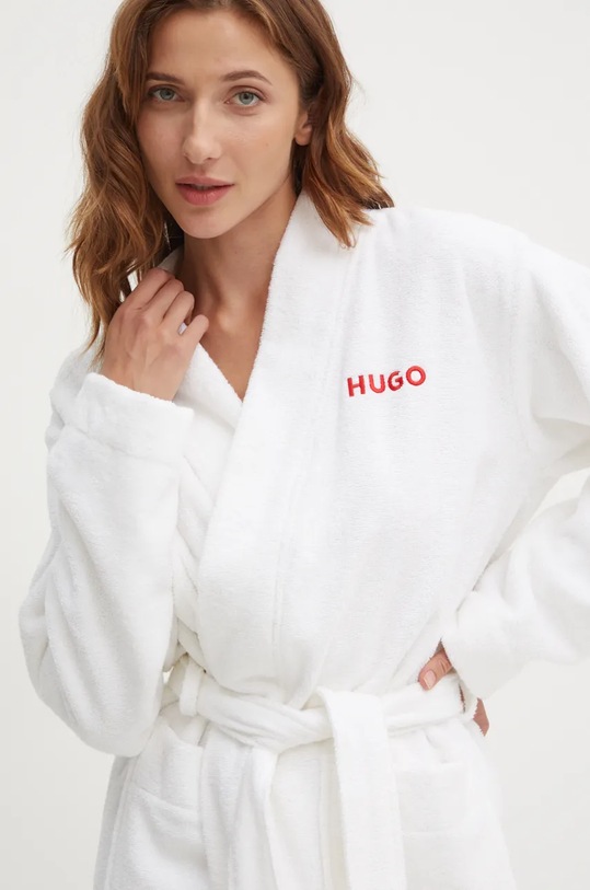 Îmbrăcăminte HUGO halat de baie din bumbac 50502745 alb