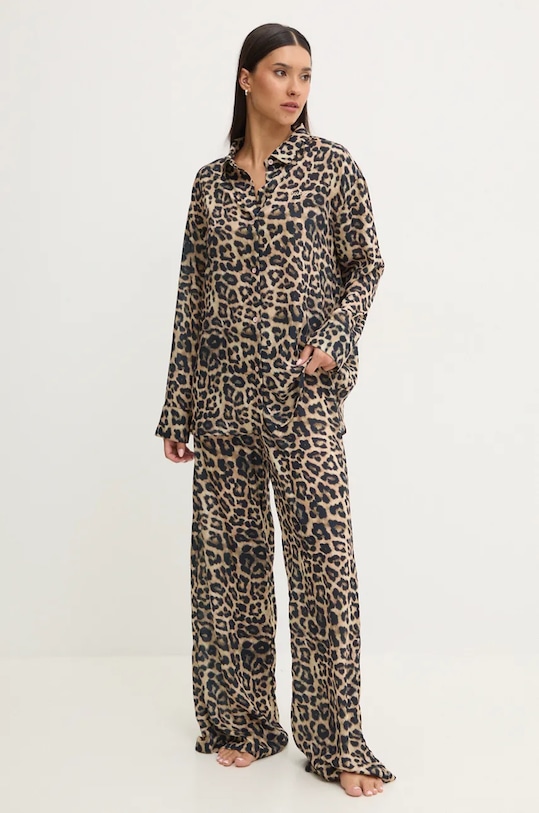 Guess piżama tkanina beżowy O4BX12.WO07V