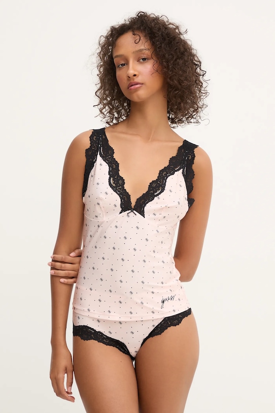 Guess piżama dzianina różowy O4BG01.KCF20