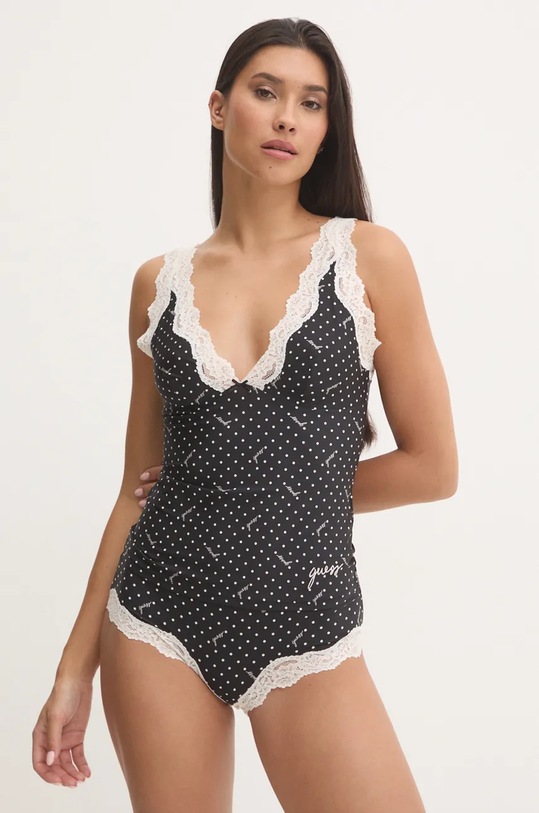 Pyžamo Guess čipka čierna O4BG01.KCF20
