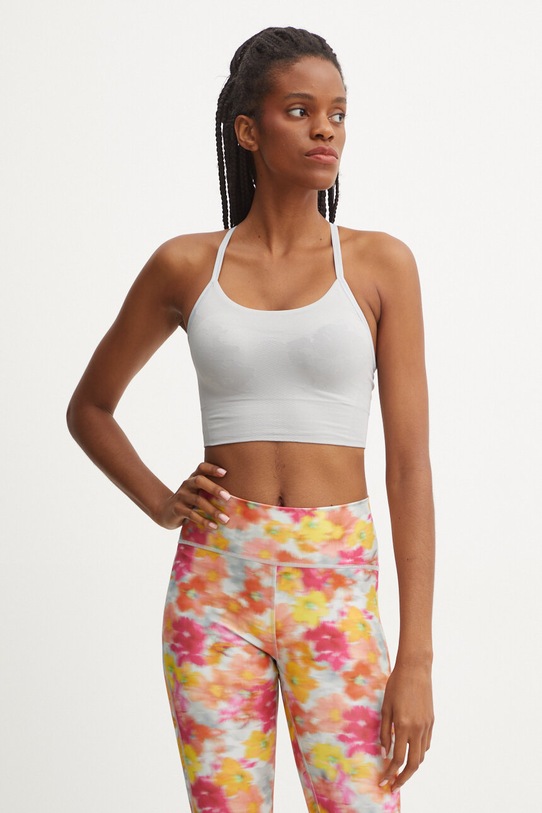 Športová podprsenka adidas by Stella McCartney bez kostíc sivá IW6361