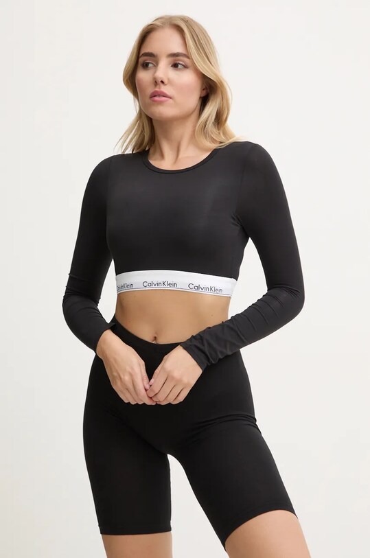 Лонгслив лаунж Calvin Klein Underwear чёрный 000QF8009E
