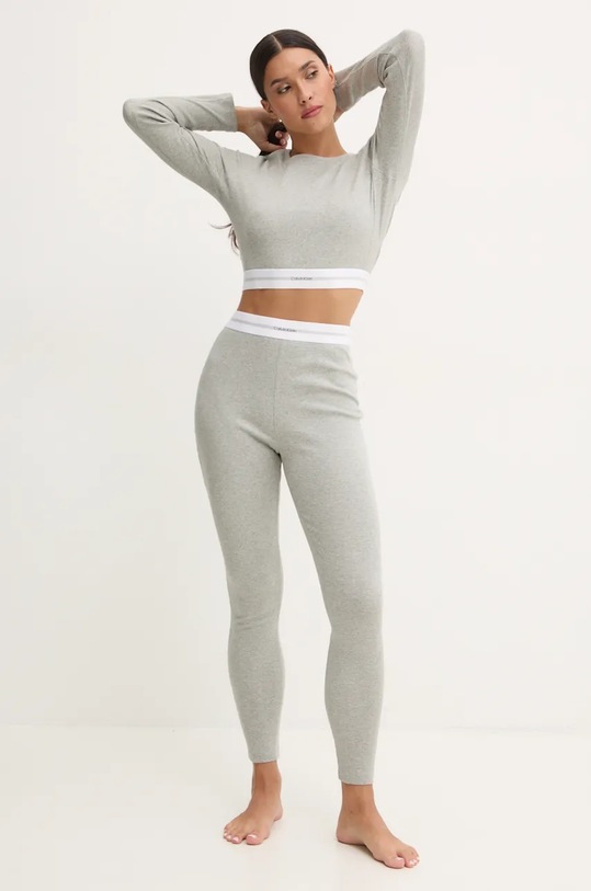 Homewear tajice Calvin Klein Underwear 000QS7220E siva SS25