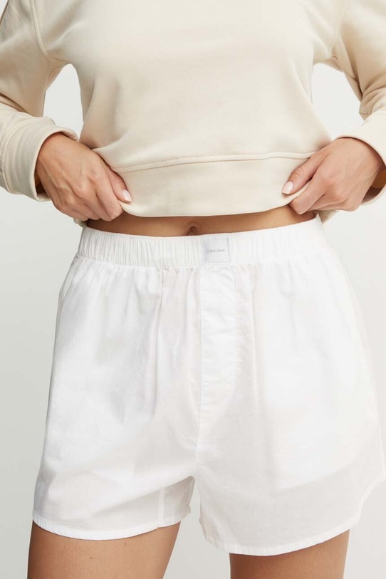 Бавовняні піжамні шорти Calvin Klein Underwear бавовна білий 000QS7245E