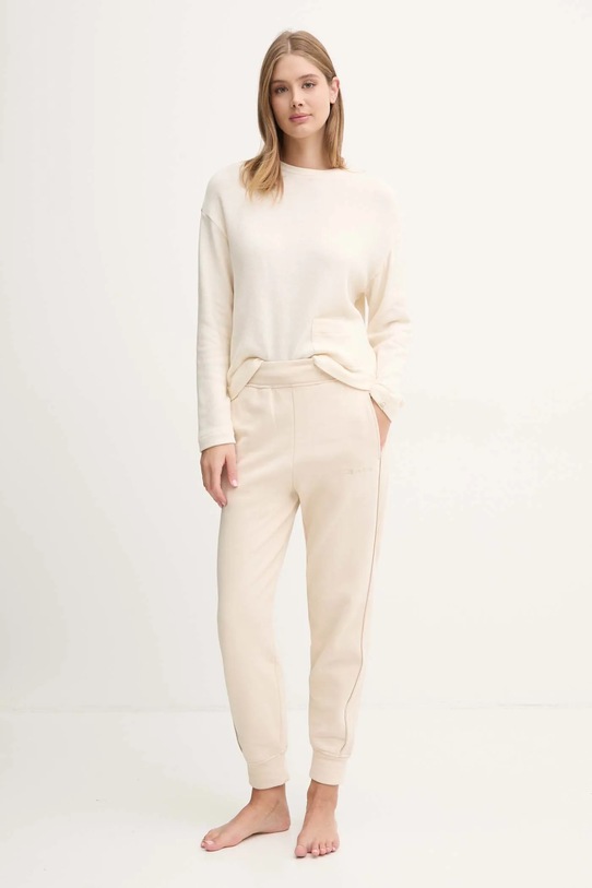 Homewear pamučne hlače Calvin Klein Underwear 000QS7262E bež AW24