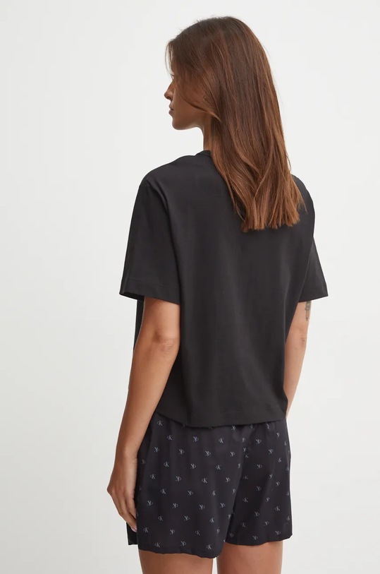 Bavlněné pyžamo Calvin Klein Underwear 000QS7406E černá AW24