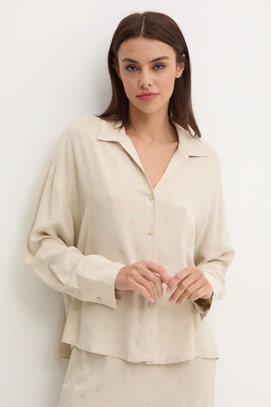 Pyžamo Calvin Klein Underwear 000QS7426E béžová AW24