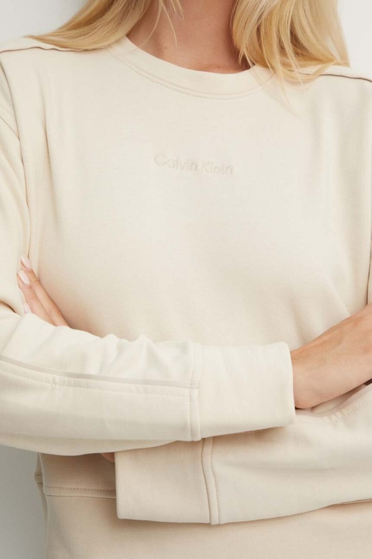 Bavlněná mikina Calvin Klein Underwear 000QS7264E béžová