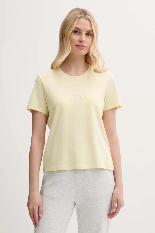 Calvin Klein Underwear tricou lounge din bumbac imprimeu galben 000QS7328E