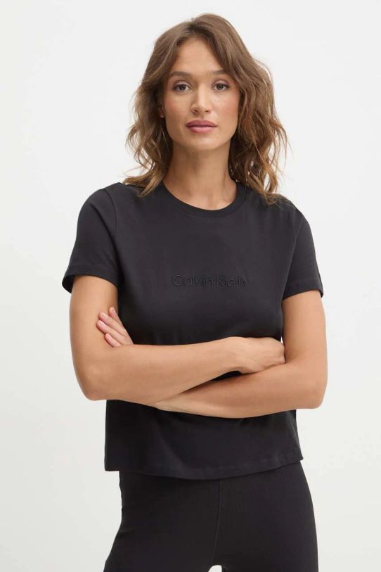 Calvin Klein Underwear t-shirt bawełniany lounge regular czarny 000QS7328E