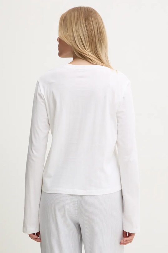 Odzież Calvin Klein Underwear longsleeve bawełniany lounge 000QS7332E biały