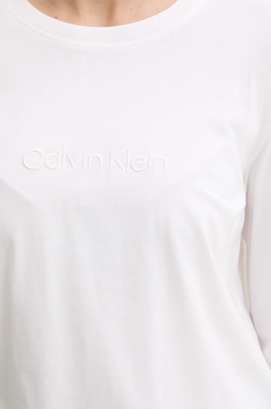 Calvin Klein Underwear longsleeve bawełniany lounge 000QS7332E biały