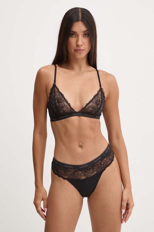 Calvin Klein Underwear sutien și bikini moale negru 000QF7989E