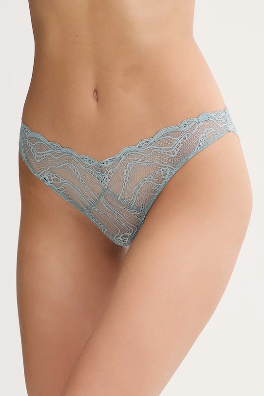 Σλιπ Calvin Klein Underwear πλεκτό ύφασμα γκρί 000QF7927E