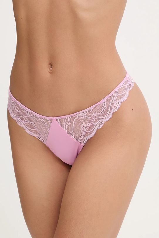 Calvin Klein Underwear stringi dzianina różowy 000QF8093E