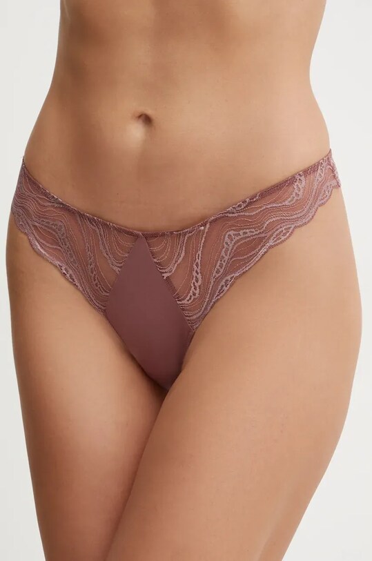Calvin Klein Underwear stringi dzianina różowy 000QF8093E