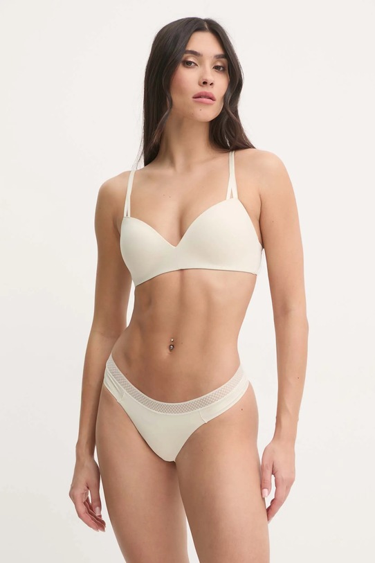 Grudnjak Calvin Klein Underwear 000QF6017E bež AW24