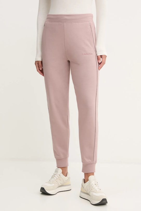 Παντελόνι lounge Calvin Klein Underwear βαμβάκι καφέ 000QS7286E