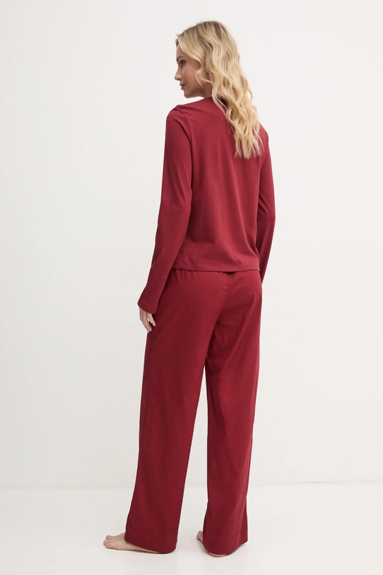Calvin Klein Underwear piżama bawełniana 000QS7422E bordowy AW24