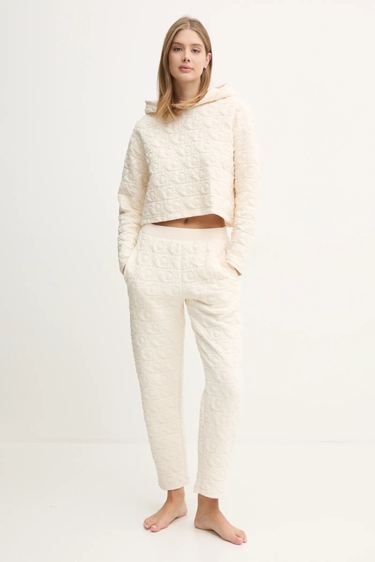 Mikina Calvin Klein Underwear 000QS7267E béžová AW24