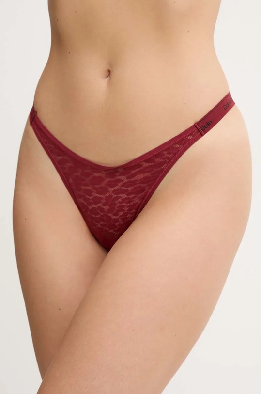 Стринги Calvin Klein Underwear мереживо бордо 000QD5154E